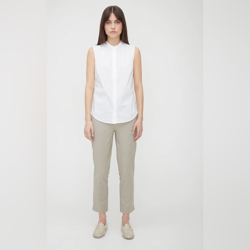 BNWOT Kit and Ace Marbella Sleeveless Poplin Shirt in Black M - Picture 2 of 12